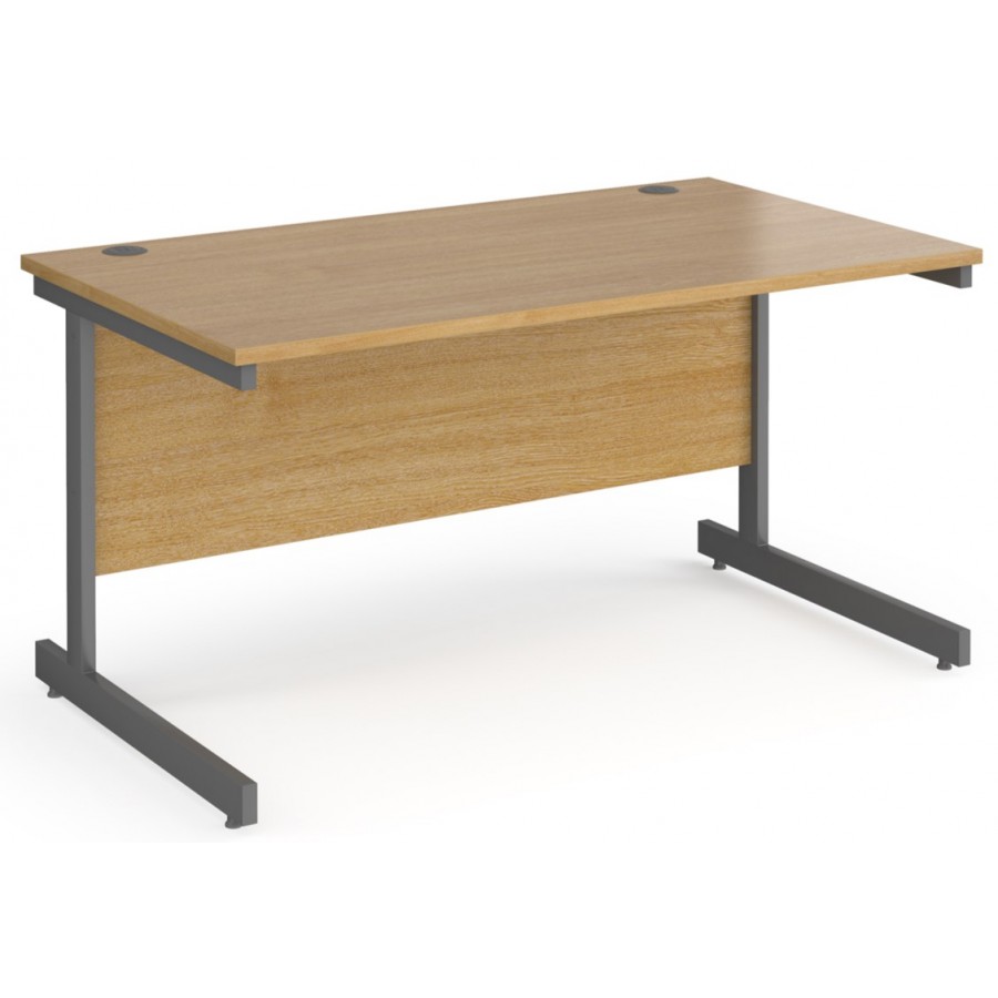 Harlow Straight Office Desk with Single Cantilever Leg